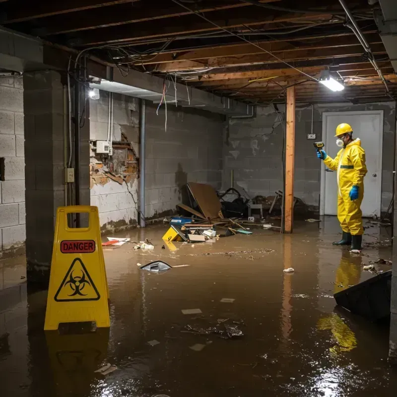 Flooded Basement Electrical Hazard in Jackson, MS Property